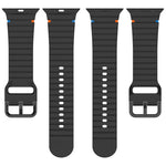 Cinturino per orologio in silicone con cuciture a grana ondulata, For Apple Watch Series 6 40mm, For Apple Watch Series 6 44mm