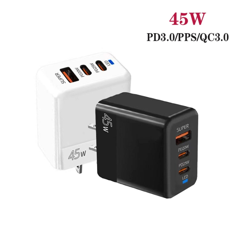 Caricabatterie USB 45W PD3.0 PPS QC3.0 con spina USA