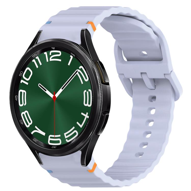 Cinturino per orologio in silicone a sgancio rapido con cucitura a grana ondulata, For Samsung Galaxy Watch 7 40mm, For Samsung Galaxy Watch 6 Classic 47mm