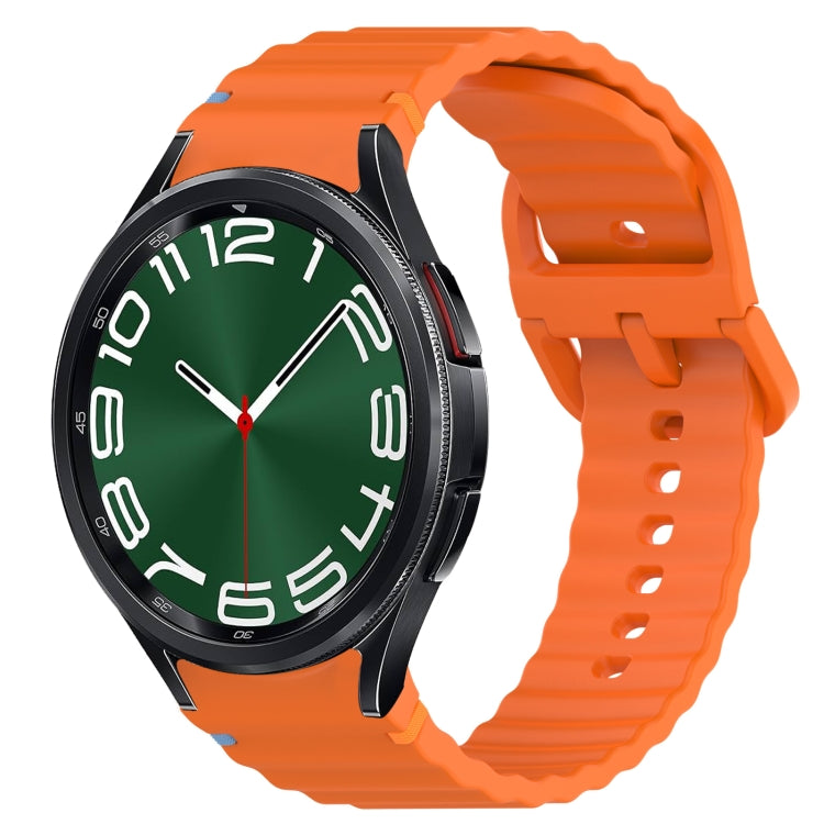 Cinturino per orologio in silicone a sgancio rapido con cucitura a grana ondulata, For Samsung Galaxy Watch 6 Classic 43mm, For Samsung Galaxy Watch 5 Pro Golf Edition