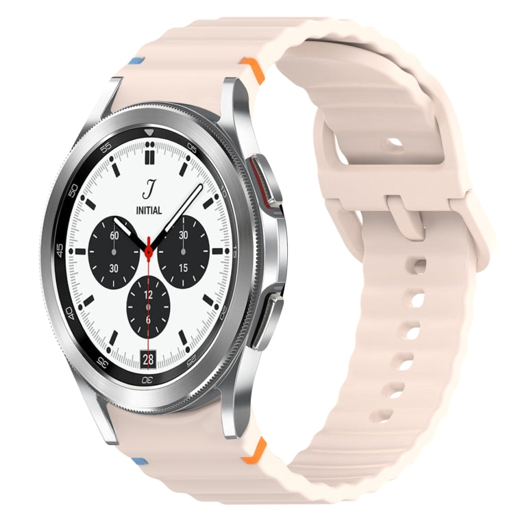 Cinturino per orologio in silicone a sgancio rapido con cucitura a grana ondulata, For Samsung  Galaxy Watch 4 Classic 46mm, For Samsung  Galaxy Watch 4 Classic 42mm