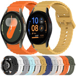 Cinturino per orologio in silicone a sgancio rapido con cucitura a grana ondulata, For Samsung Galaxy Watch 6 44mm, For Samsung Galaxy Watch 6 40mm