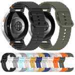 Cinturino per orologio in silicone a sgancio rapido con cucitura a grana ondulata, For Samsung Galaxy Watch 6 44mm, For Samsung Galaxy Watch 6 40mm