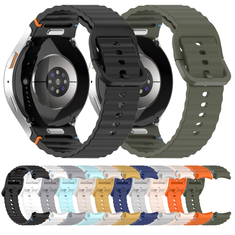 Cinturino per orologio in silicone a sgancio rapido con cucitura a grana ondulata, For Samsung Galaxy Watch 6 44mm, For Samsung Galaxy Watch 6 40mm