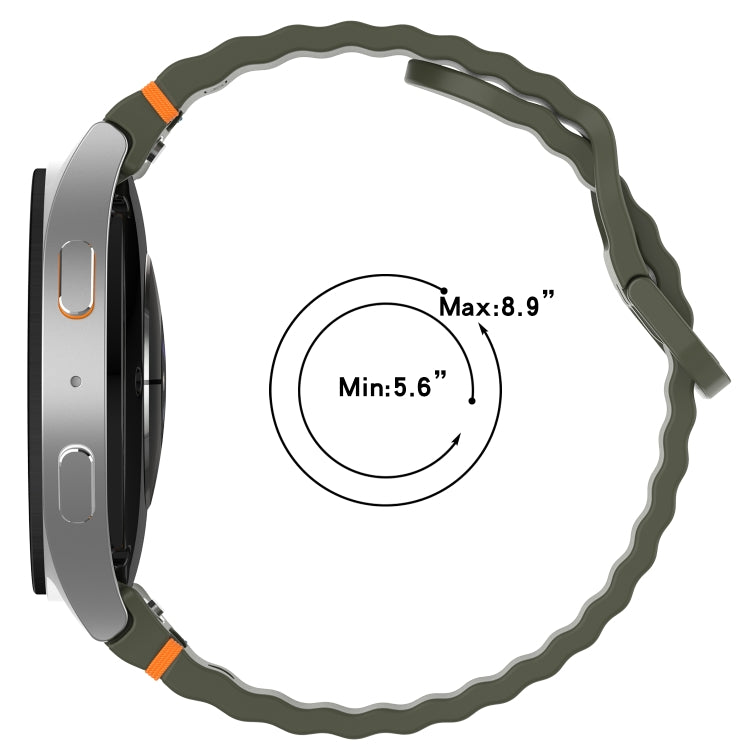 Cinturino per orologio in silicone a sgancio rapido con cucitura a grana ondulata, For Samsung Galaxy Watch 6 44mm, For Samsung Galaxy Watch 6 40mm