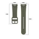 Cinturino per orologio in silicone a sgancio rapido con cucitura a grana ondulata, For Samsung Galaxy Watch 7 40mm, For Samsung Galaxy Watch 6 Classic 47mm