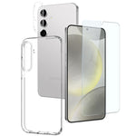 Custodia TPU trasparente con pellicola e protezione obiettivo per Samsung Galaxy