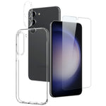 Custodia TPU trasparente con pellicola e protezione obiettivo per Samsung Galaxy