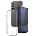 Custodia TPU trasparente con pellicola e protezione obiettivo per Samsung Galaxy