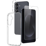 Custodia TPU trasparente con pellicola e protezione obiettivo per Samsung Galaxy