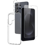 Custodia TPU trasparente con pellicola e protezione obiettivo per Samsung Galaxy