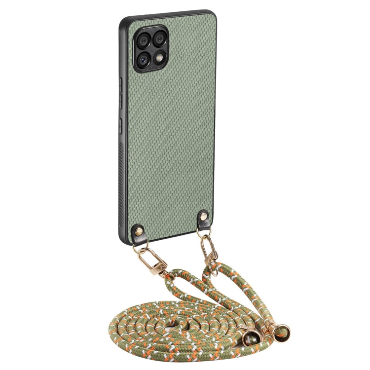 Custodia per telefono con retro in pelle e tracolla per Samsung Galaxy S22 5G