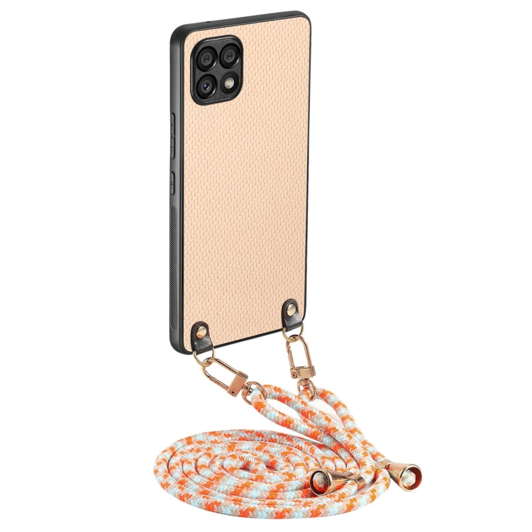 Custodia per telefono con retro in pelle e tracolla per Samsung Galaxy S22 5G