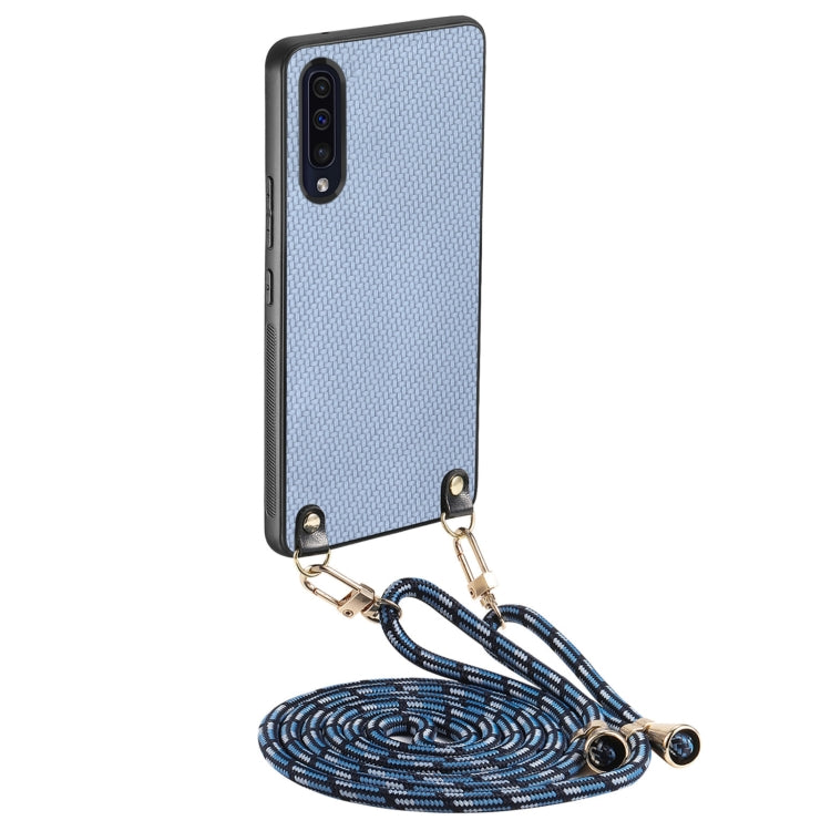 Custodia per telefono con retro in pelle e trama in fibra di carbonio per