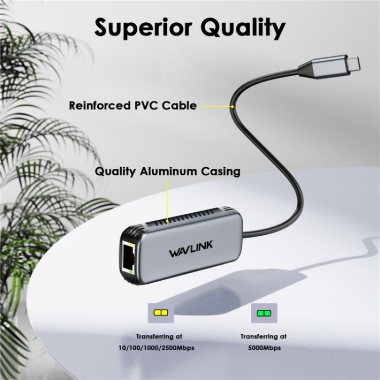 Adattatore USB-C a Ethernet Gigabit WAVLINK 5Gbps