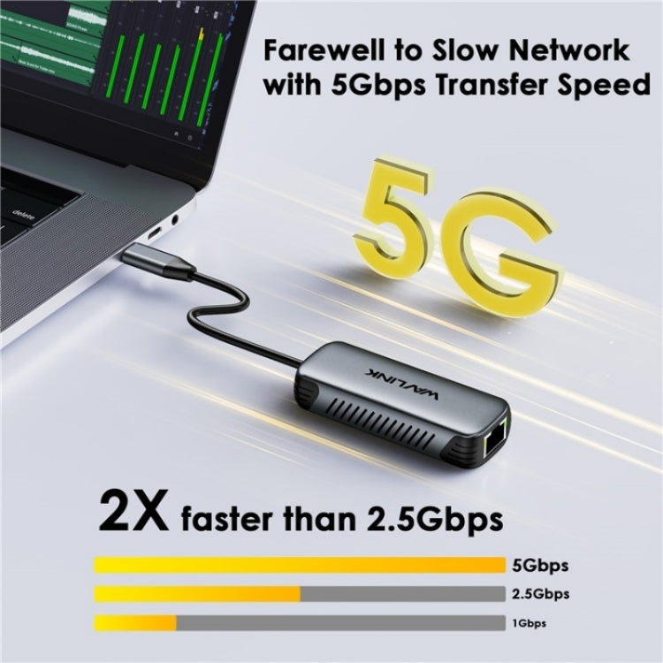 Adattatore USB-C a Ethernet Gigabit WAVLINK 5Gbps