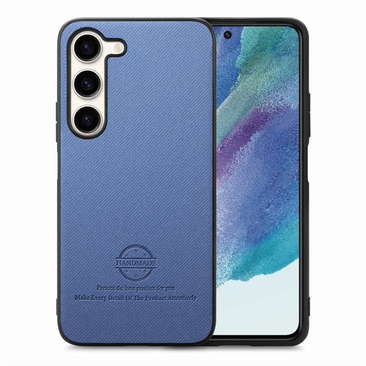 Custodia in pelle con retro in tessuto per Samsung Galaxy A22 5G, S21 FE 5G e