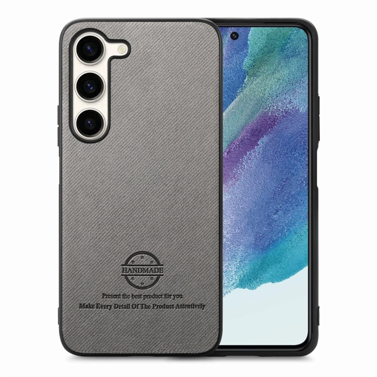 Custodia in pelle con retro in tessuto per Samsung Galaxy A22 5G, S21 FE 5G e