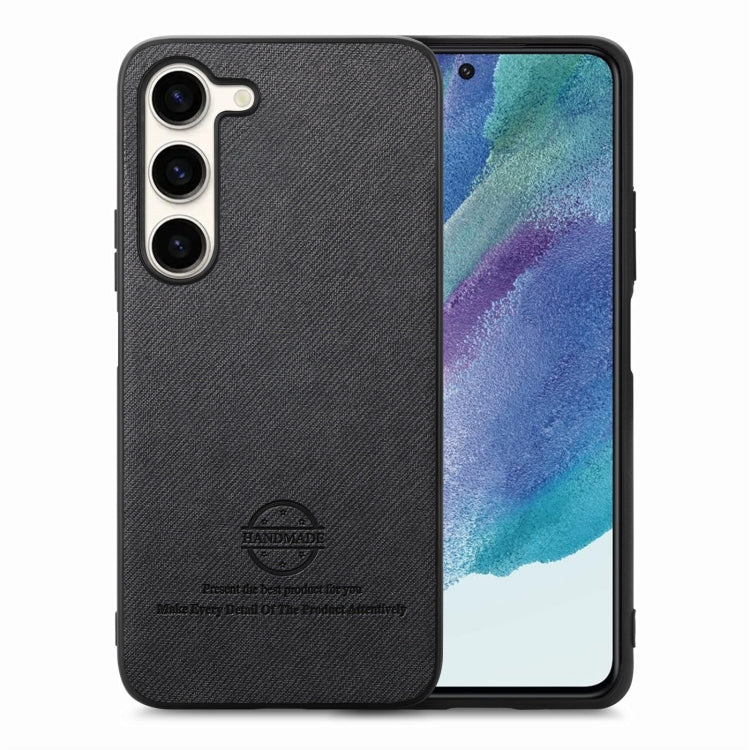 Custodia in pelle con retro in tessuto per Samsung Galaxy A22 5G, S21 FE 5G e