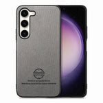Custodia in pelle con retro in tessuto twill per Samsung Galaxy S23+ 5G, S23 5G