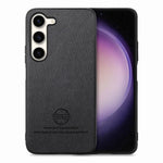 Custodia in pelle con retro in tessuto twill per Samsung Galaxy S23+ 5G, S23 5G