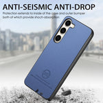 Custodia in pelle con retro in tessuto twill per Samsung Galaxy S23+ 5G, S23 5G