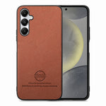 Custodia in pelle con retro in tessuto twill per Samsung Galaxy S24+ 5G, S24 5G