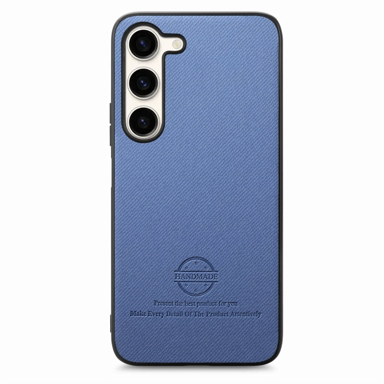 Custodia in pelle con retro in tessuto twill per Samsung Galaxy S24+ 5G, S24 5G