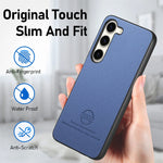Custodia in pelle con retro in tessuto twill per Samsung Galaxy S24+ 5G, S24 5G