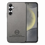 Custodia in pelle con retro in tessuto twill per Samsung Galaxy S24+ 5G, S24 5G