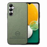 Custodia in pelle con retro in tessuto twill per Samsung Galaxy A04e, A14 e A13