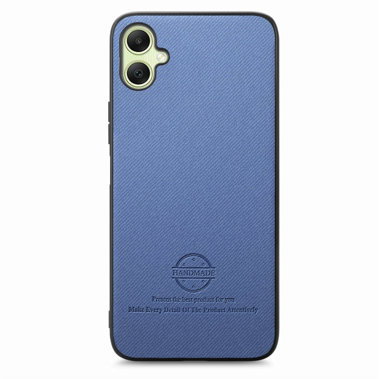 Custodia in pelle con retro in tessuto twill per Samsung Galaxy A04e, A14 e A13