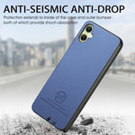 Custodia in pelle con retro in tessuto twill per Samsung Galaxy A04e, A14 e A13