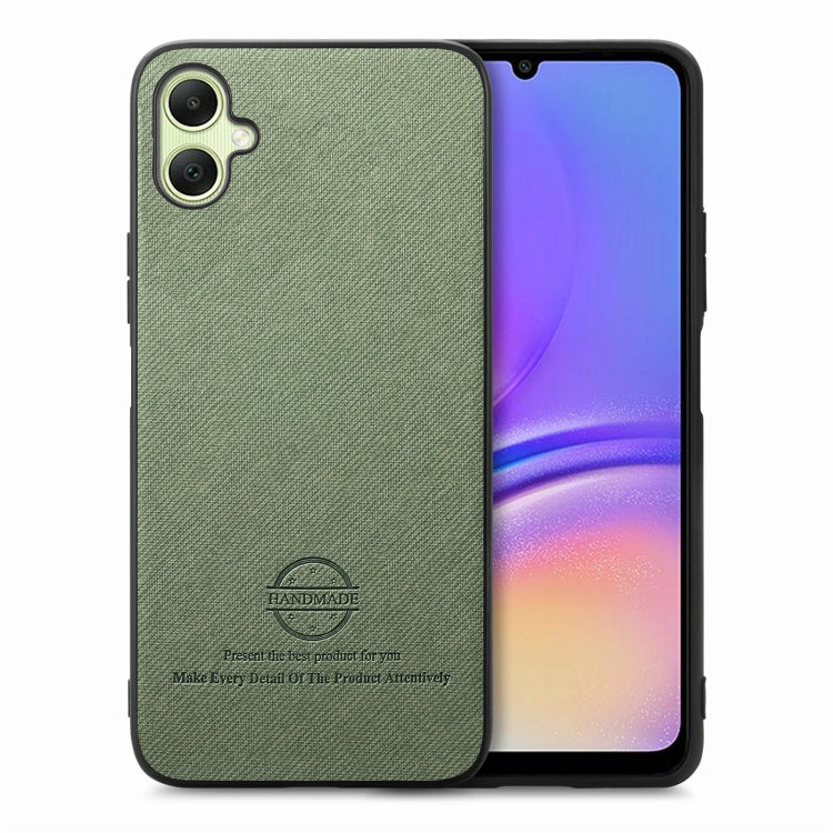 Custodia in pelle con retro in tessuto twill per Samsung Galaxy A04e, A14 e A13