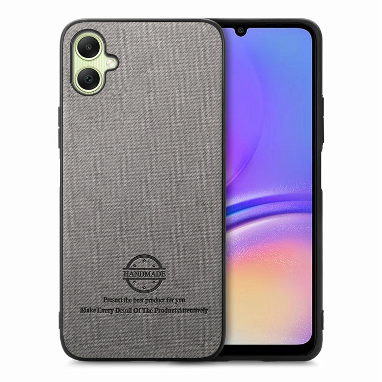 Custodia in pelle con retro in tessuto twill per Samsung Galaxy A04e, A14 e A13