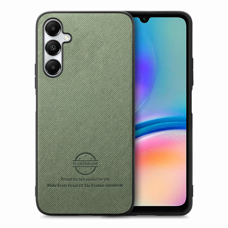 Custodia in pelle con retro in tessuto twill per Samsung Galaxy A04e, A14 e A13