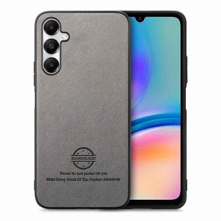 Custodia in pelle con retro in tessuto twill per Samsung Galaxy A04e, A14 e A13