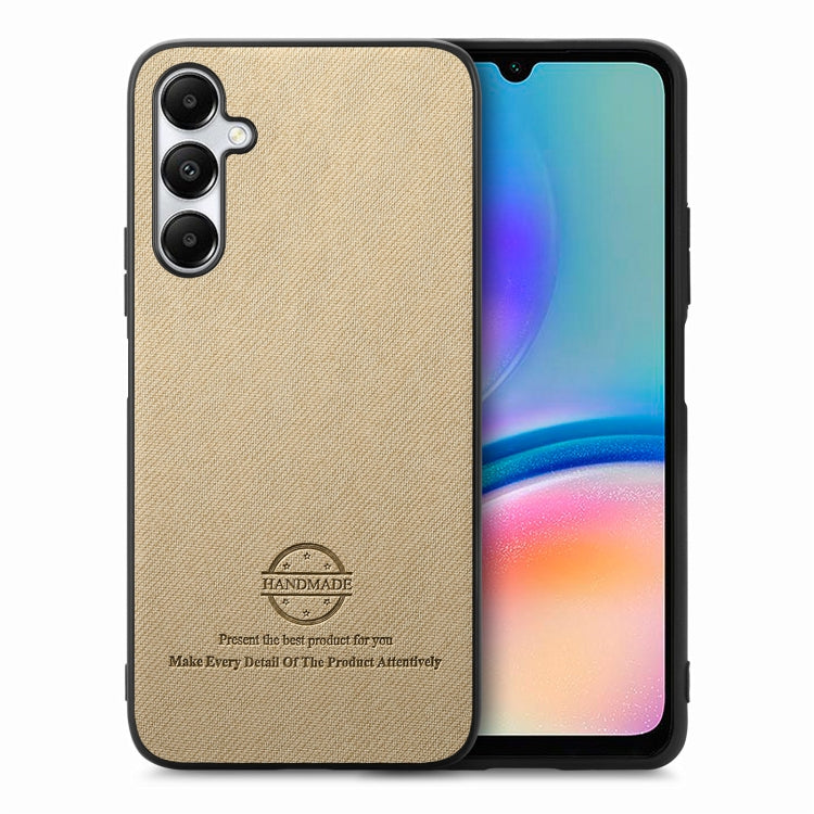 Custodia in pelle con retro in tessuto twill per Samsung Galaxy A04e, A14 e A13