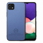 Custodia in pelle con retro in tessuto per Samsung Galaxy A22 5G, S21 FE 5G e