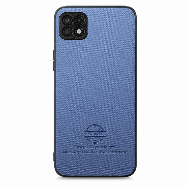 Custodia in pelle con retro in tessuto per Samsung Galaxy A22 5G, S21 FE 5G e