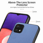 Custodia in pelle con retro in tessuto per Samsung Galaxy A22 5G, S21 FE 5G e
