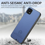 Custodia in pelle con retro in tessuto per Samsung Galaxy A22 5G, S21 FE 5G e