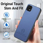 Custodia in pelle con retro in tessuto per Samsung Galaxy A22 5G, S21 FE 5G e