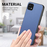 Custodia in pelle con retro in tessuto per Samsung Galaxy A22 5G, S21 FE 5G e