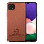 Custodia in pelle con retro in tessuto per Samsung Galaxy A22 5G, S21 FE 5G e