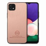 Custodia in pelle con retro in tessuto per Samsung Galaxy A22 5G, S21 FE 5G e
