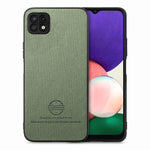 Custodia in pelle con retro in tessuto per Samsung Galaxy A22 5G, S21 FE 5G e
