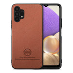 Custodia in pelle con retro in tessuto per Samsung Galaxy A22 5G, S21 FE 5G e
