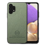 Custodia in pelle con retro in tessuto per Samsung Galaxy A22 5G, S21 FE 5G e