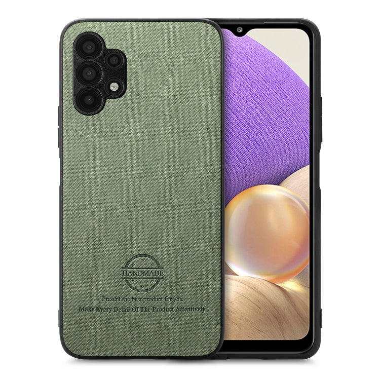 Custodia in pelle con retro in tessuto per Samsung Galaxy A22 5G, S21 FE 5G e